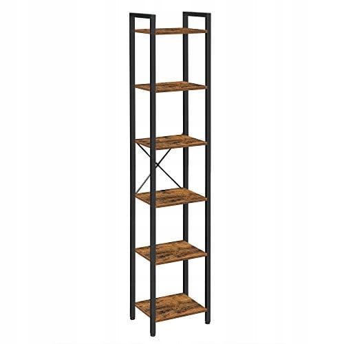 Libreria Valora LLS101B01 in stile loft rustico marrone per soggiorno