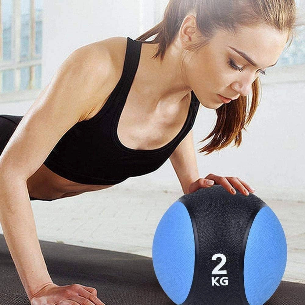 Trade Shop - Palla Medica Ponderata Da 2 Kg Per Sport Fitness Allenamento Esercizio Fisico -