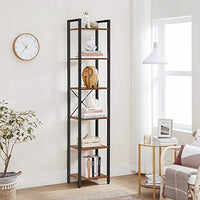 Libreria Valora LLS101B01 in stile loft rustico marrone per soggiorno