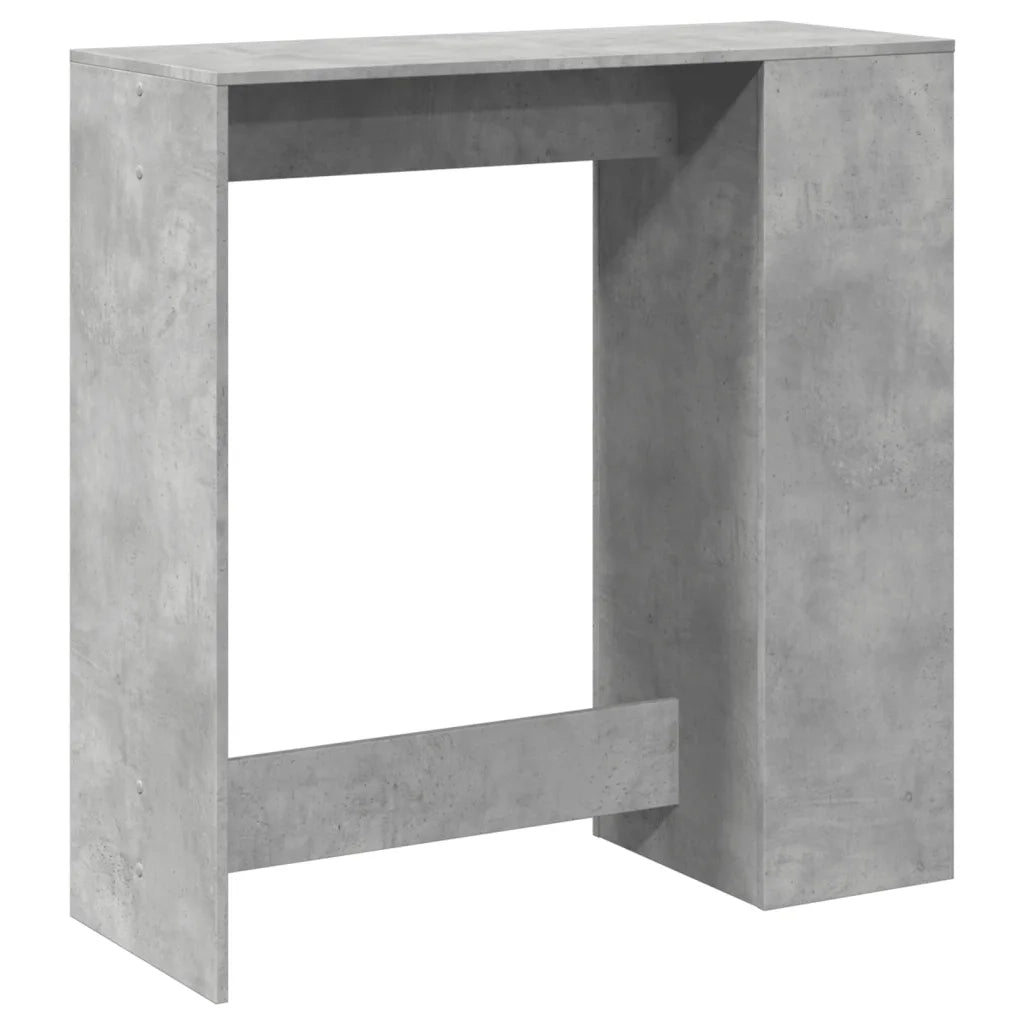 Tavolo Bar con Rastrelliera Grigio 101x40x103,5 cm Multistrato