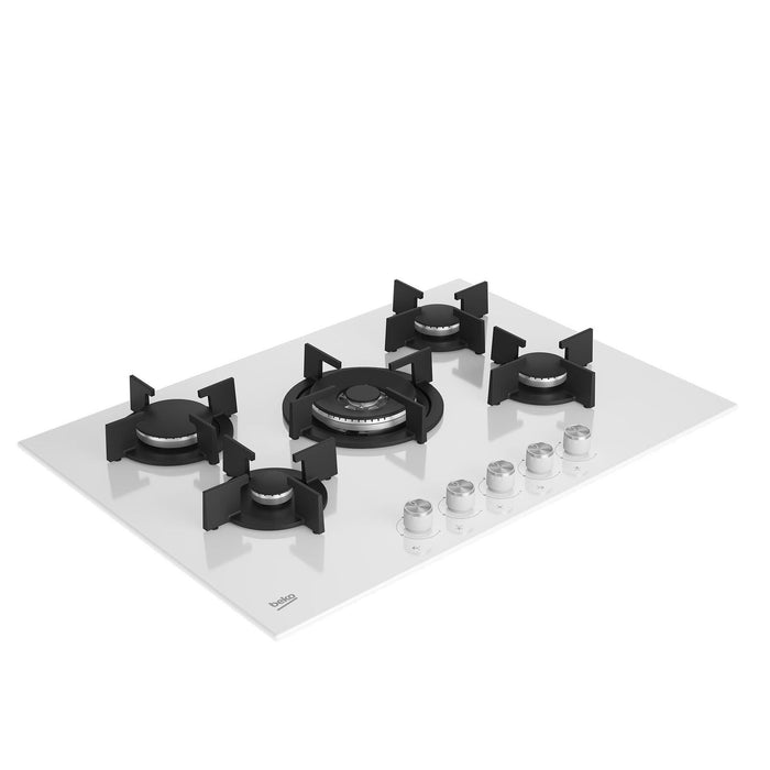 Beko HILW75222SW Bianco Da incasso 75 cm Gas 5 Fornello(i)