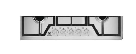 Electrolux KGS7536SX Nero, Acciaio inossidabile Da incasso 75 cm Gas 5 Fornello(i)