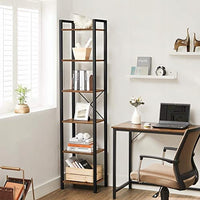 Libreria Valora LLS101B01 in stile loft rustico marrone per soggiorno