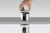 EVOline Port prolunghe e multiple 3 m 3 presa(e) AC Interno Nero, Acciaio inossidabile