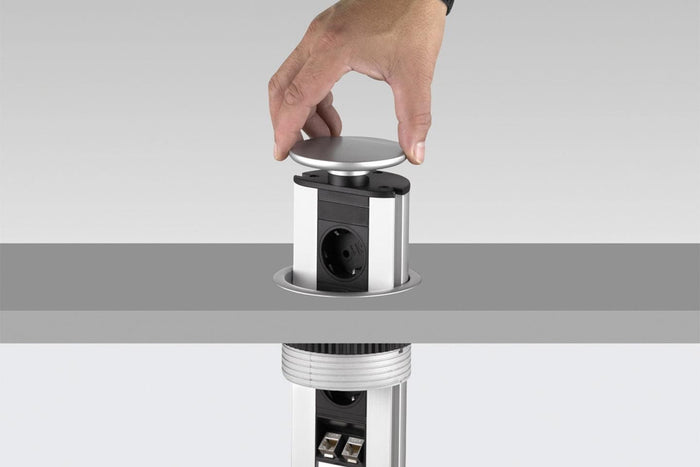 EVOline Port prolunghe e multiple 3 m 3 presa(e) AC Interno Nero, Acciaio inossidabile