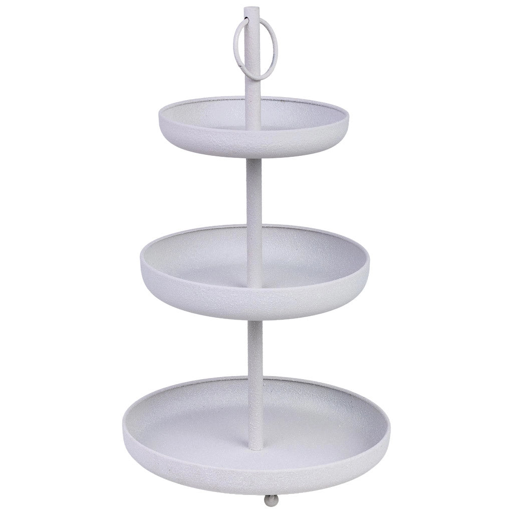Vassoio decorativo in metallo 30x30x50h cm