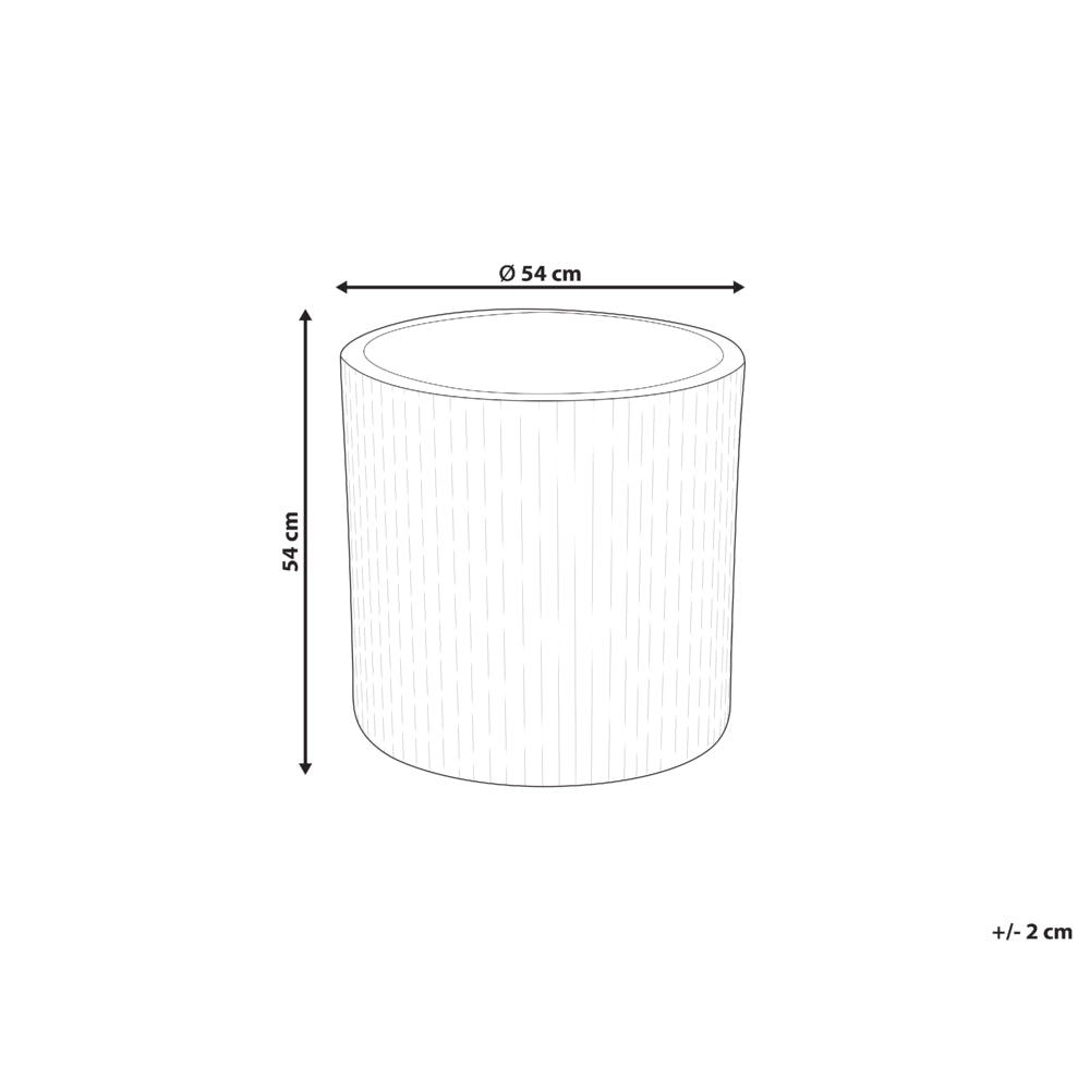 Vaso da fiori per in fibra di argilla grigio 55 x 55 x 55 cm giardino esterno terrazzo