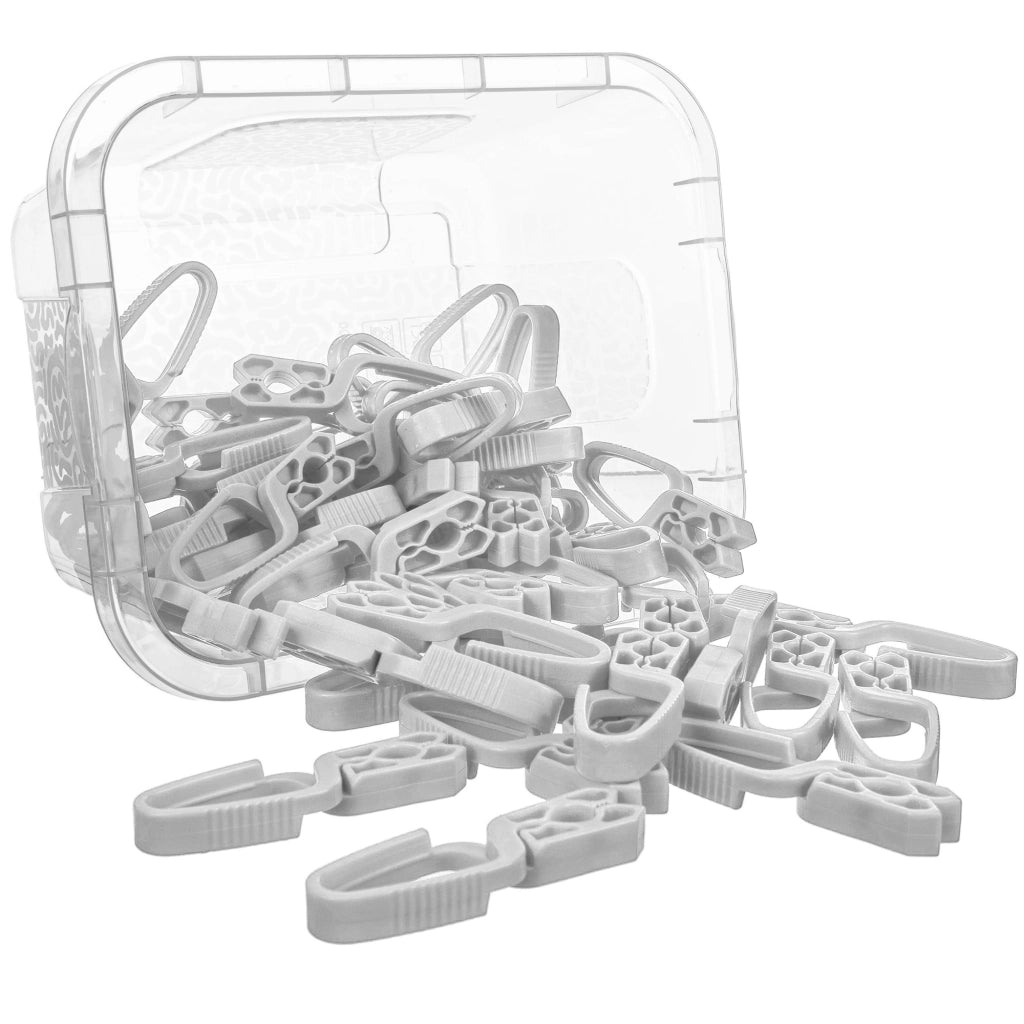 Mollette per bucato KADAX, set da 50 pezzi + contenitore con coperchio