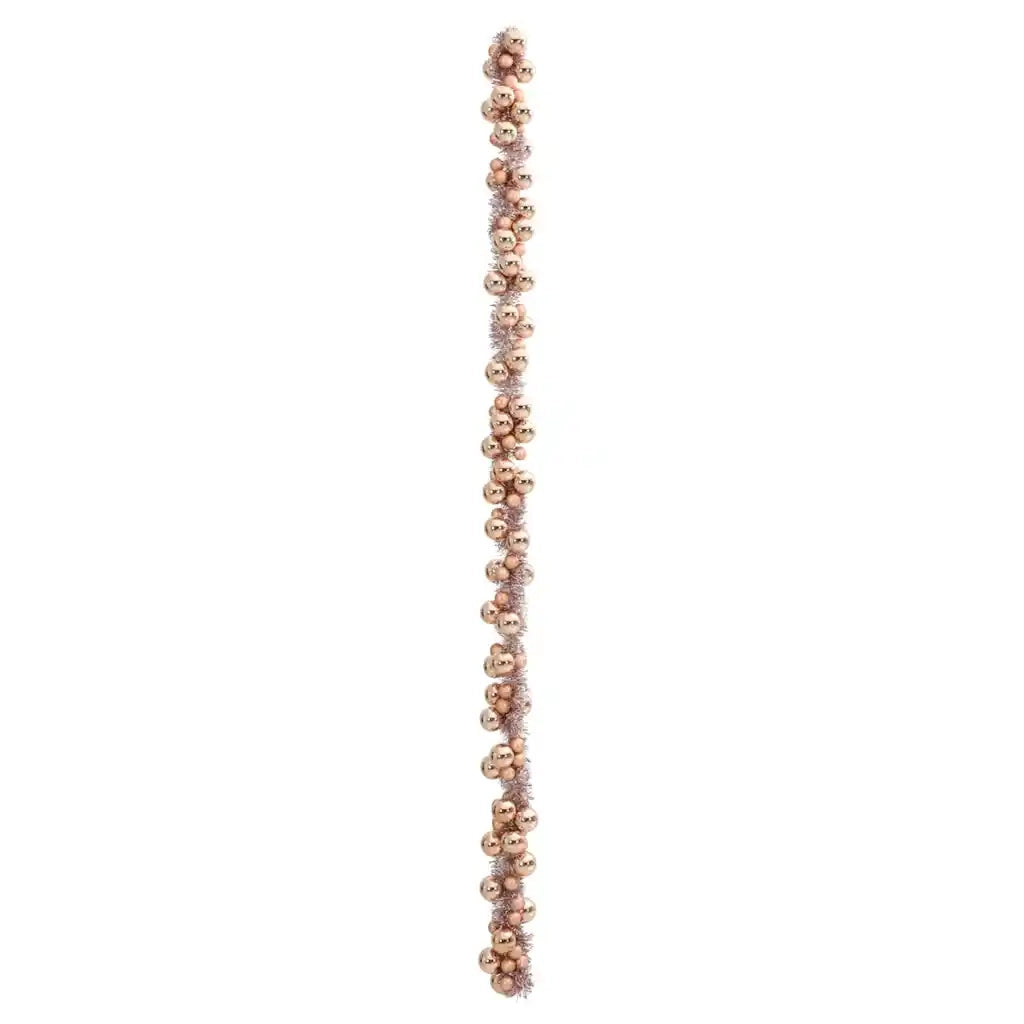 Ghirlanda di Palline di Natale Oro rosa 186 cm Polistirolo 42019697