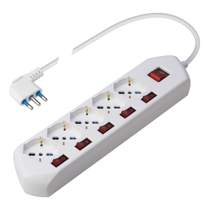 Poly Pool PP2509 prolunghe e multiple 1,5 m 5 presa(e) AC Interno Bianco