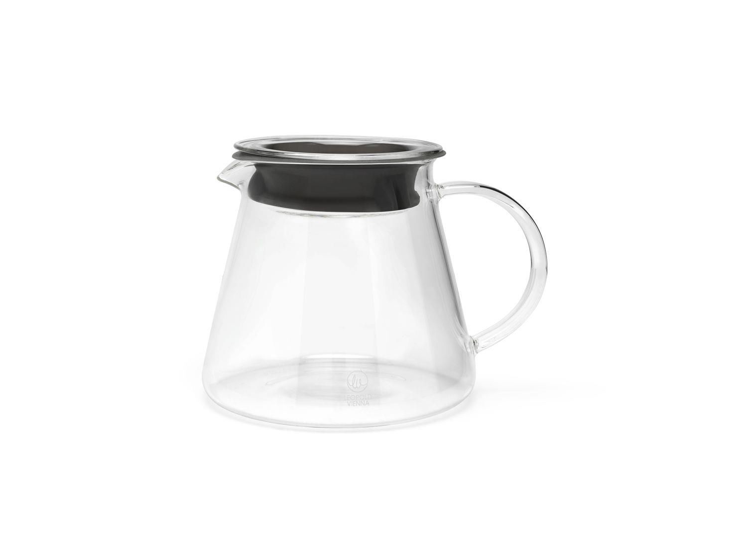 Leopold Vienna LV113012 caffettiera manuale Macchina per caffè a cialde 0,5 L Argento, Trasparente