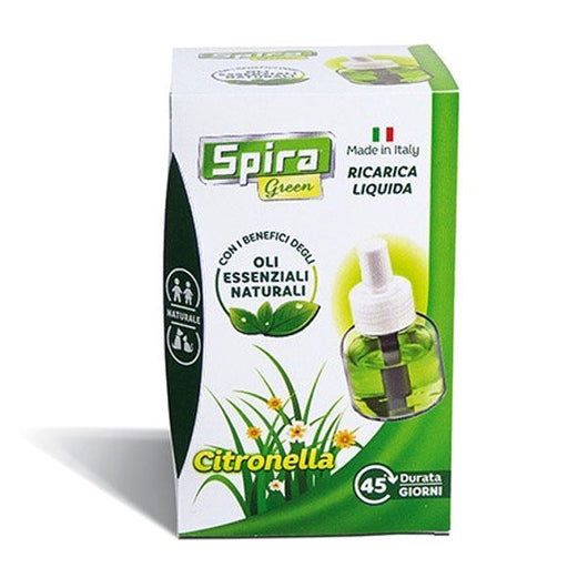Spira Green Flaconcino Ricambio Insetticida Liquido agli Olii Essenziali per Elettroemanatori Vaporizzatori