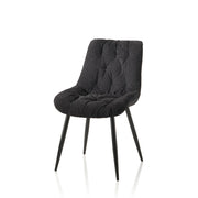Set 4 Sedie FLORA nero