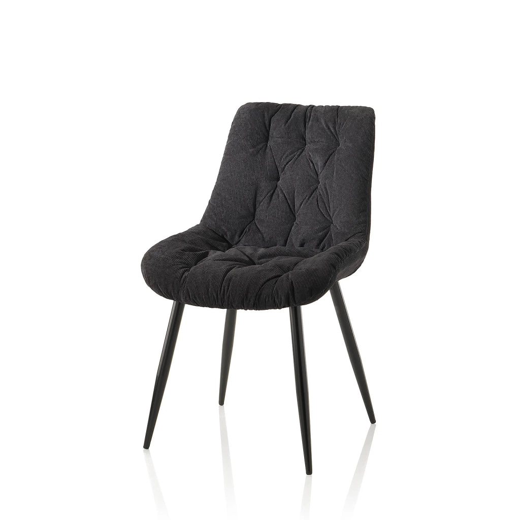 Set 4 Sedie FLORA nero