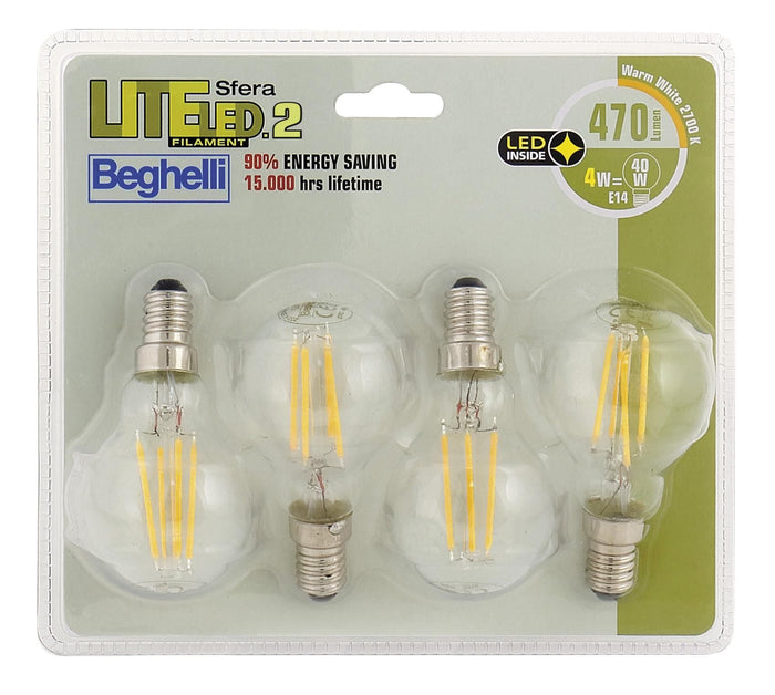 Beghelli Sfera Liteled.2 BLISTER pack 4x