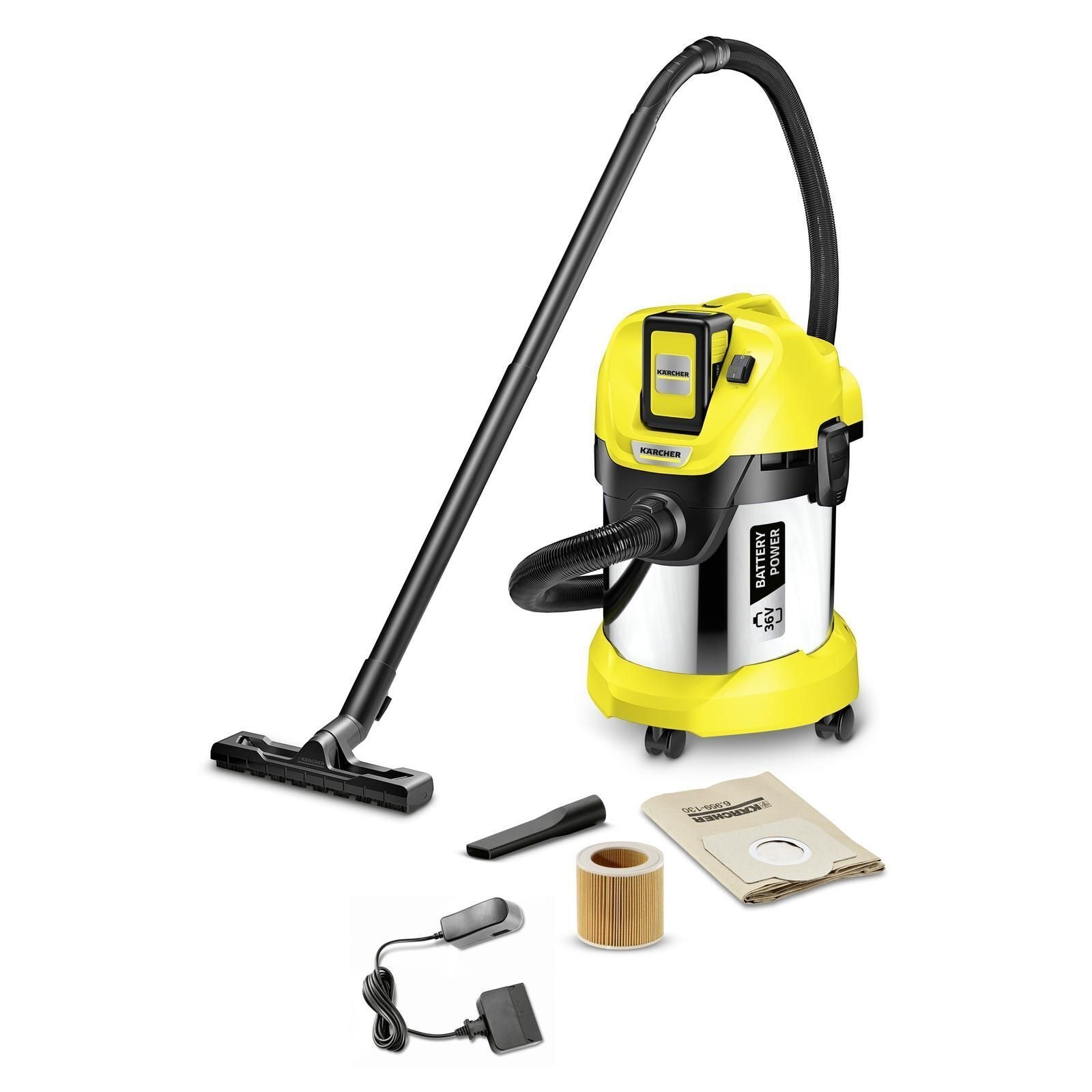 Kärcher 1.629-951.0 estrattore di polvere Nero, Giallo 17 L 300 W