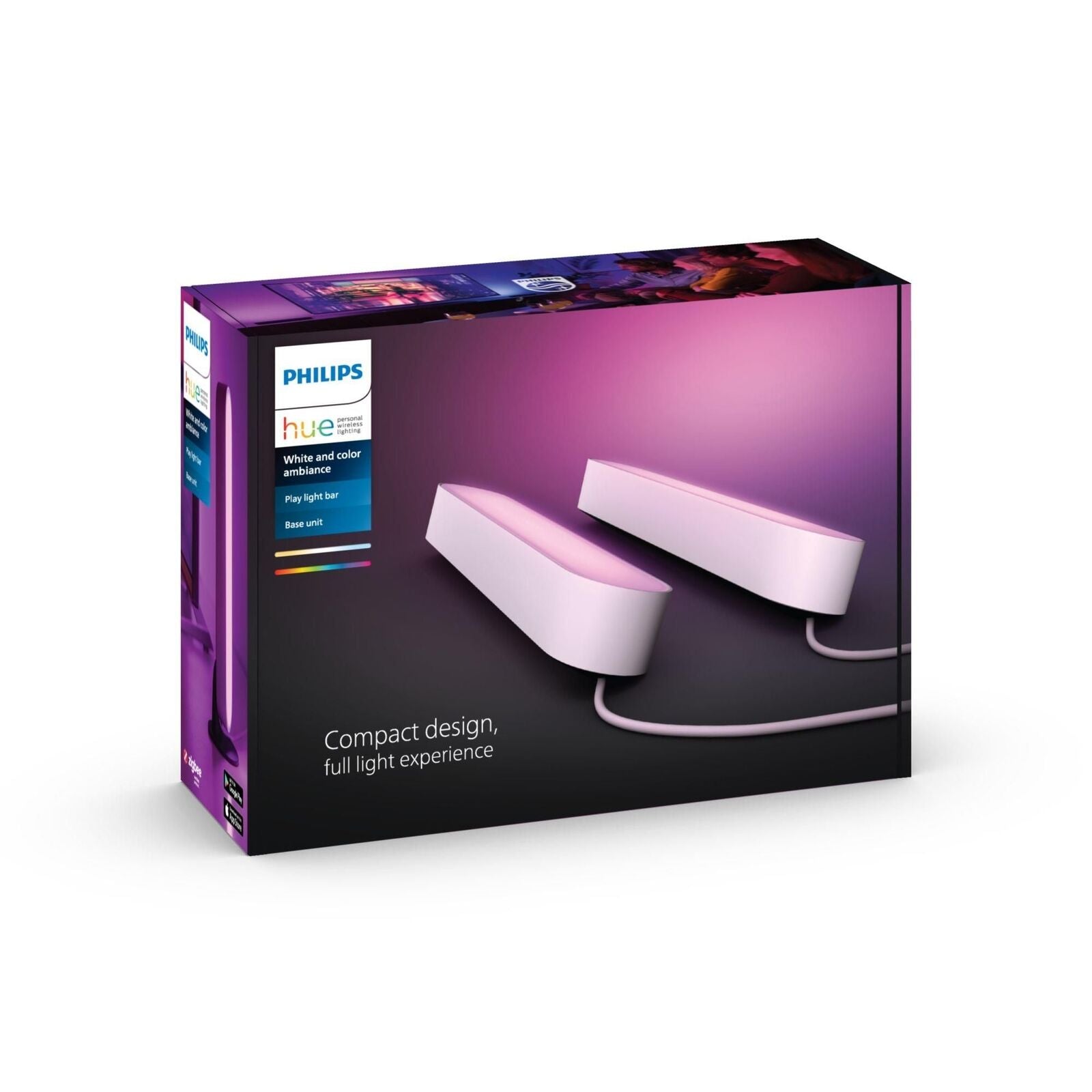 Philips Hue White and Color ambiance Play Kit Base con alimentatore 2 pezzi Bianco