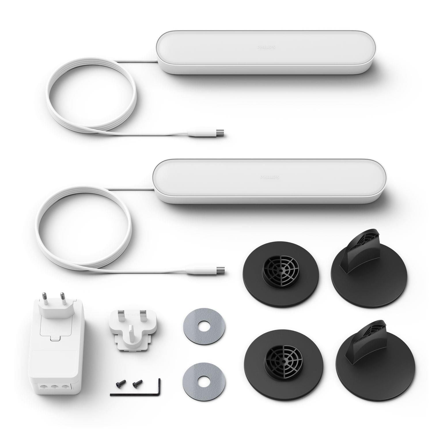 Philips Hue White and Color ambiance Play Kit Base con alimentatore 2 pezzi Bianco