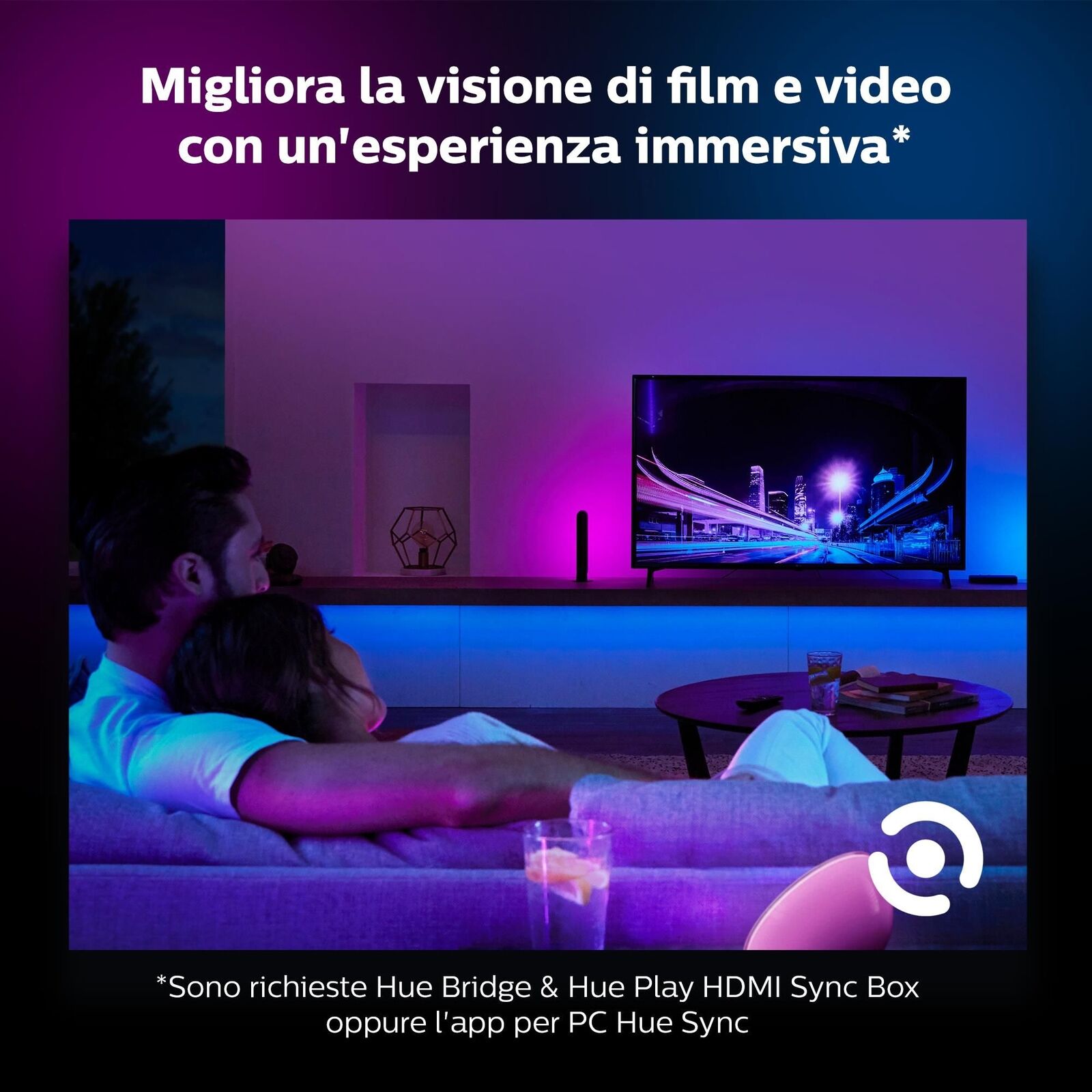 Philips Hue White and Color ambiance Play Kit Base con alimentatore Bianco