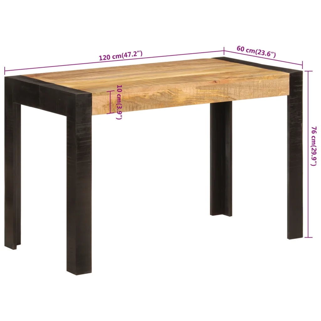 Tavolo da Pranzo | Tavolo da cucina 120x60x76 cm in Legno Massello di Mango