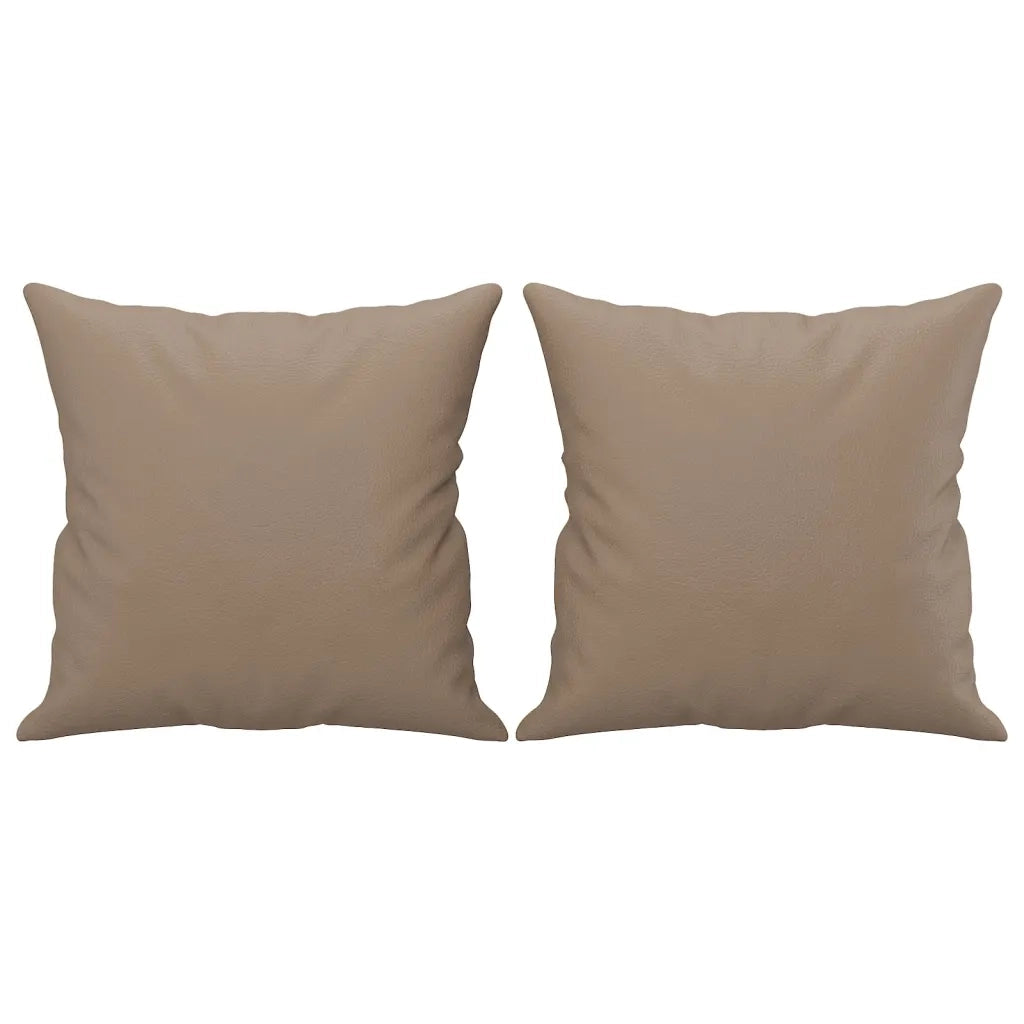 Cuscini Decorativi 2 pz Cappuccino 40x40 cm in Similpelle CFW2069262
