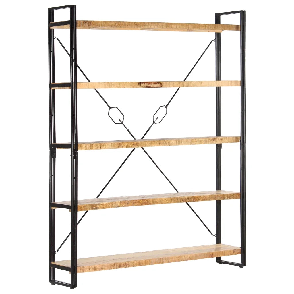 Libreria a 5 Ripiani 140x30x180 cm in Legno Massello di Mango 286580