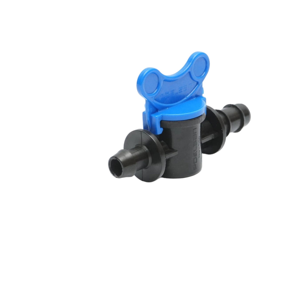 Rubinetto per tubo di gocciolamento D16x16mm, PN4, per sistemi di irrigazione