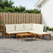 6 pcs Legno massiccio di acacia e corda Naturale 3407728