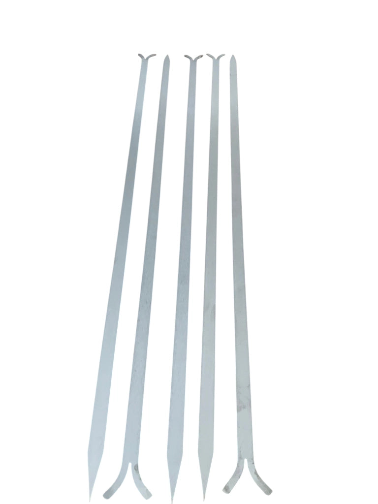 Spiedi per barbecue in Acciaio Inox AISI 304 lunghi 64 cm per Carne Pesce Verdure 5 pz