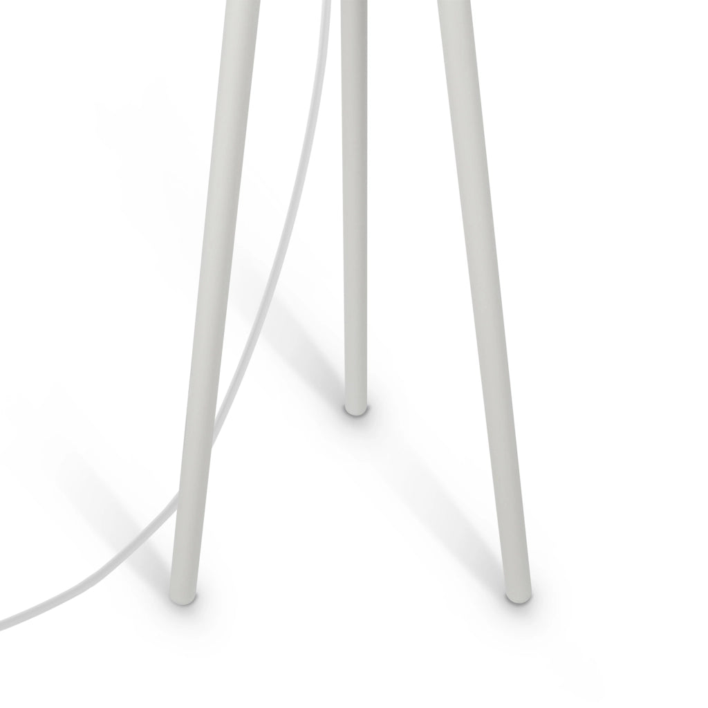 Maytoni Lampada da terra moderna Calvin 1 luce E27 bianco metallo cotone
