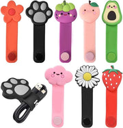 Cablettes universali in silicone riciclabili con design colorato per cavi di cuffie, cavi USB e cavi di ricarica