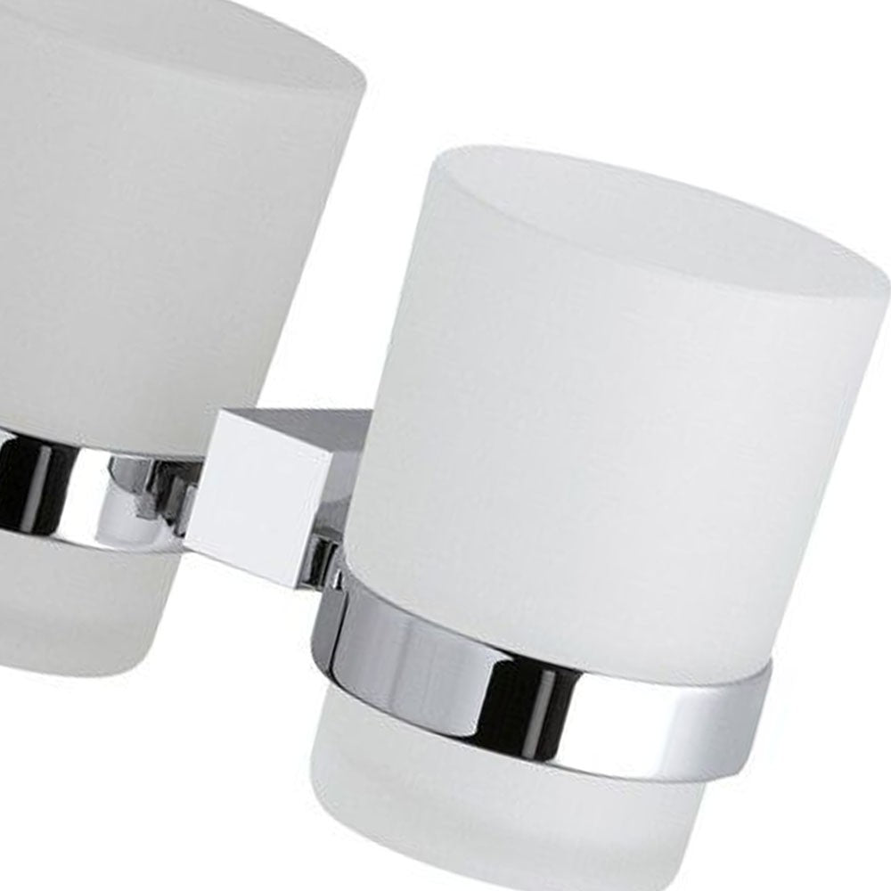 Porta bicchiere/spazzolini doppio da muro - serie sq