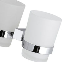 Porta bicchiere/spazzolini doppio da muro - serie sq