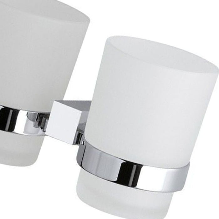 Porta bicchiere/spazzolini doppio da muro - serie sq