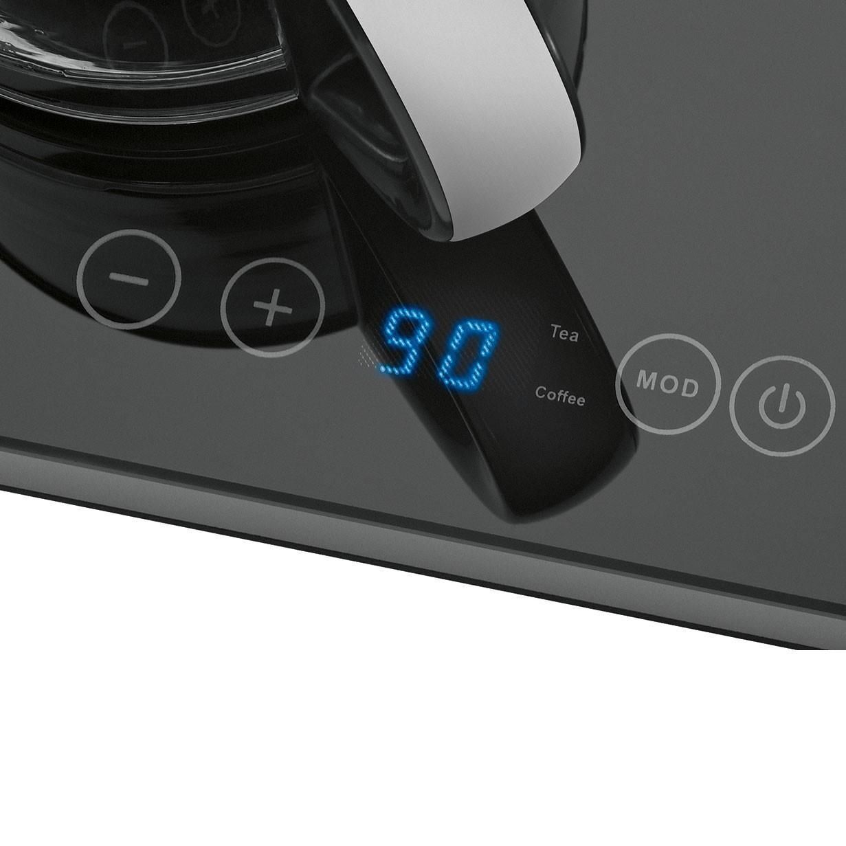 ProfiCook PC-TKS 1056 bollitore elettrico 1,7 L Nero, Acciaio inossidabile, Trasparente