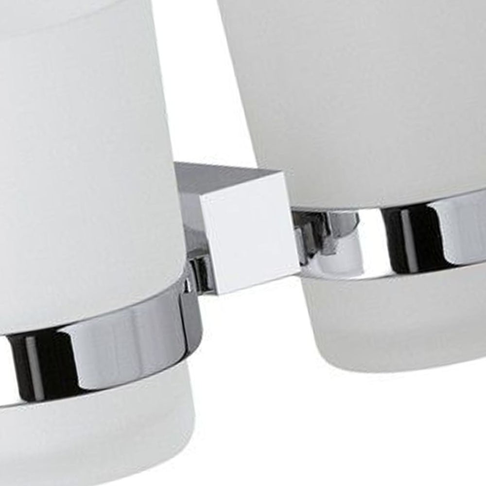 Porta bicchiere/spazzolini doppio da muro - serie sq