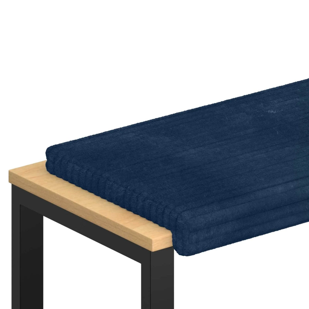 Cuscino per panchina Corduroy Morbido Blu navy Profondità 35 cm 42043377