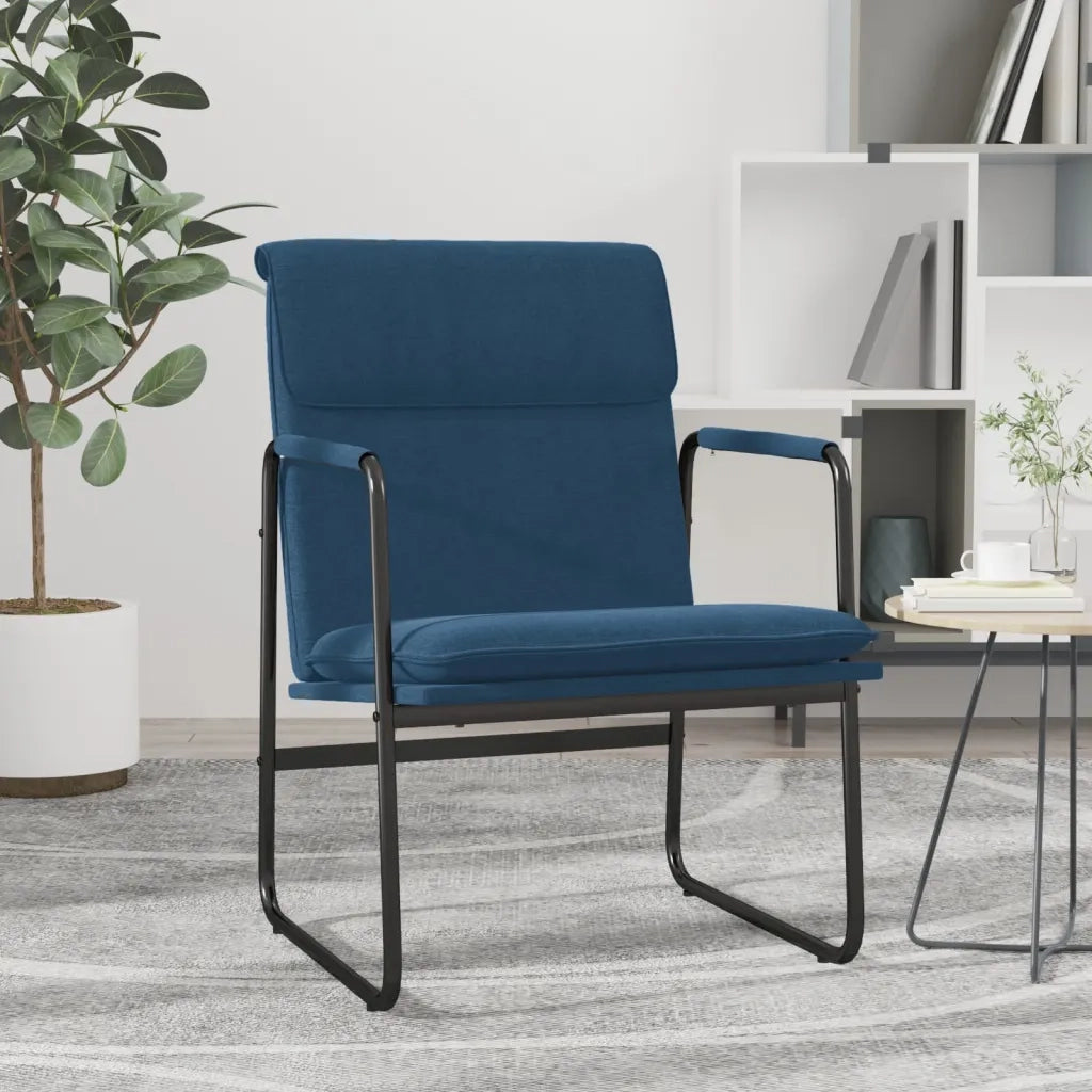 Poltrona | Sedia Lounge Blu 55x64x80 cm in Tessuto