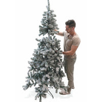 Albero di Natale Sestriere innevato 150 cm 350 rami in pvc