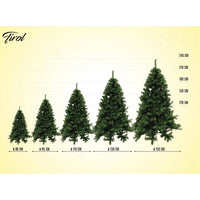 Albero di Natale Tirol 180 cm 627 rami in pvc