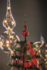 Krinner 76032 decorazione natalizia Ornamento per albero di Natale Vetro Rosso, Trasparente 1 pz