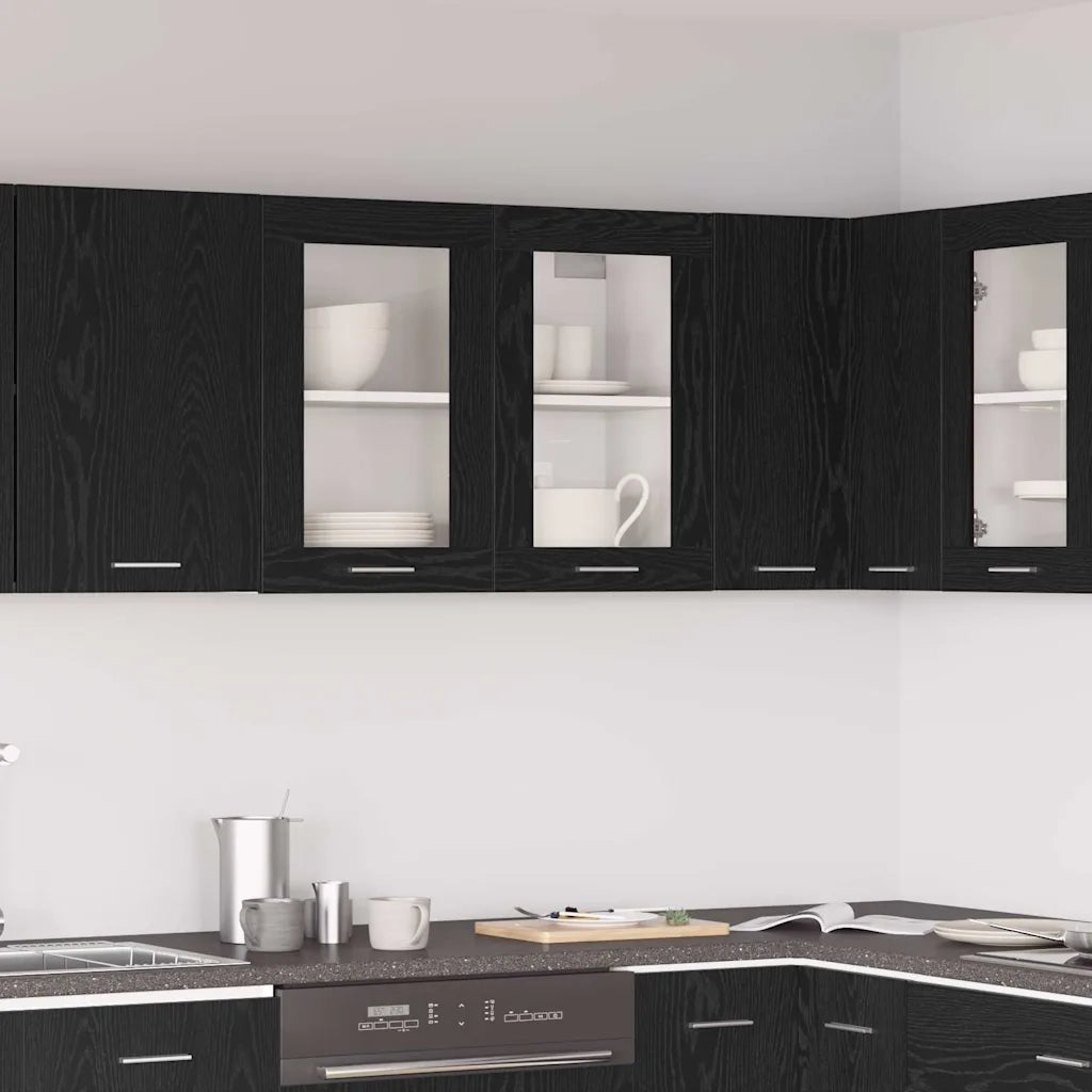 Armadio pensile Lyon Rovere Nero 80 x 31 x 60 cm 863147