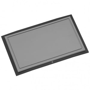 WMF Touch 32 x 20 cm tagliere da cucina Plastica, Acciaio inossidabile Nero, Grigio