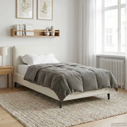 Duvet Invernale Grigio chiaro 135 x 200 cm Microfibra 42026090