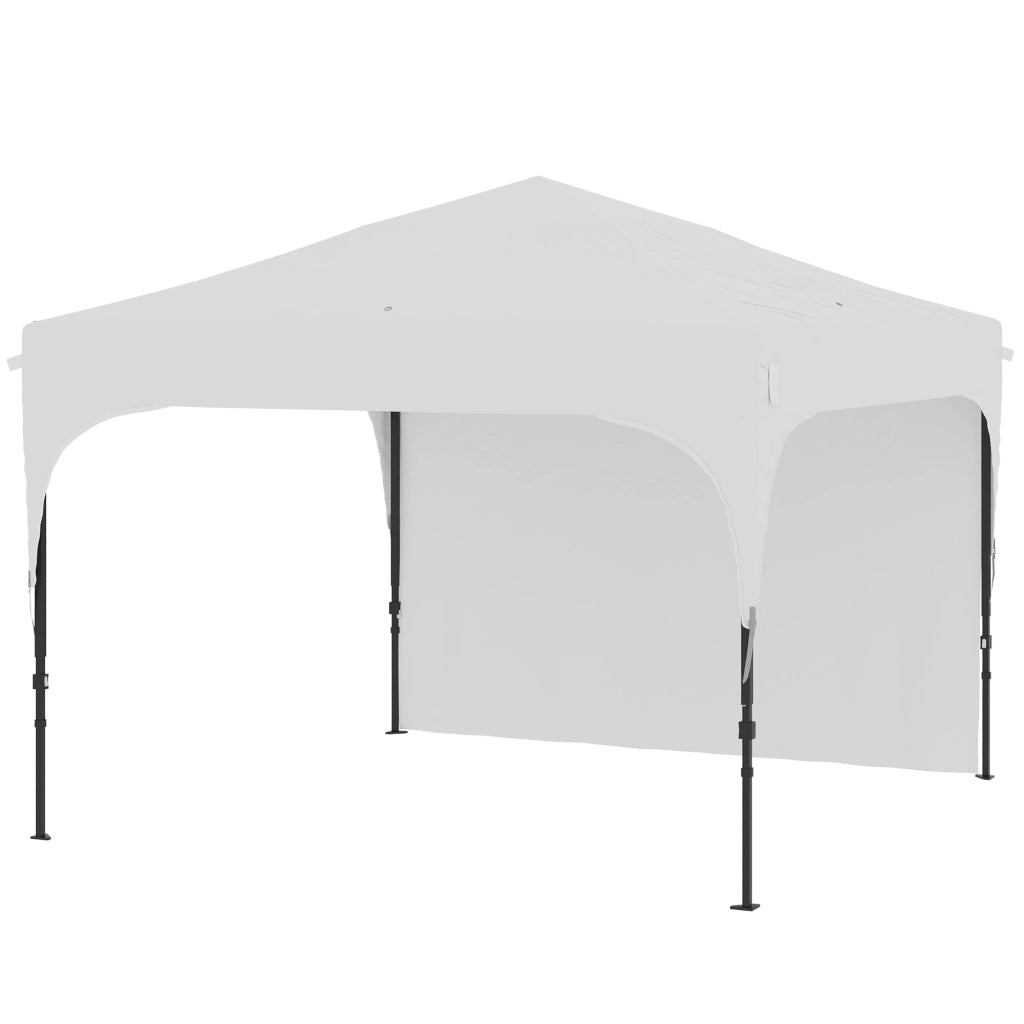 Gazebo da Giardino  ad Altezza Regolabile su 3 Livelli 3x3m in Poliestere e Acciaio Bianco