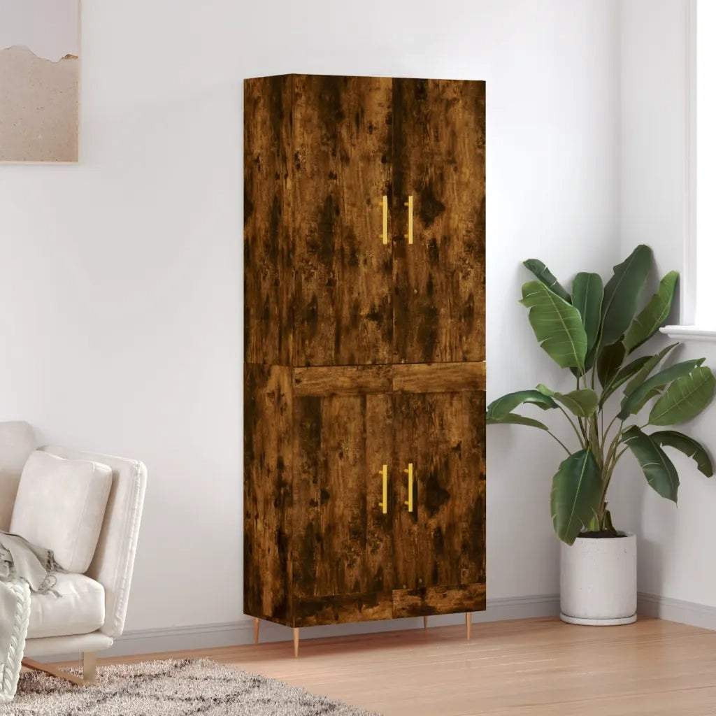 Credenza Rovere Fumo  69,5x34x180 cm in Legno Multistrato 3195784
