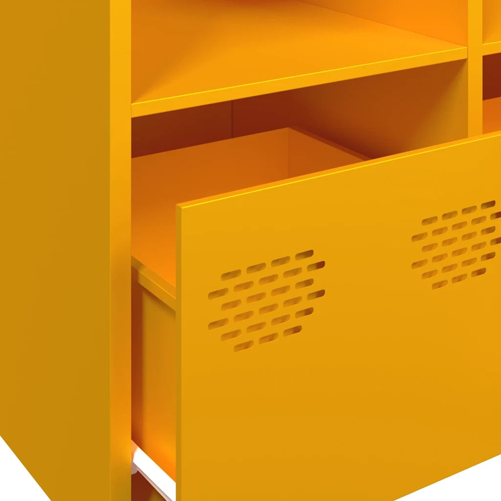 Credenza Giallo Senape 135x39x73,5 cm Acciaio Laminato a Freddo 3307164