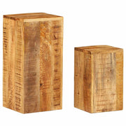 Portavasi mobili per fiori set da 2 legno massello di mango marrone 02_0045341