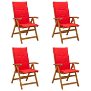 Sedie da giardino reclinabili 4 pz Naturale 3434468