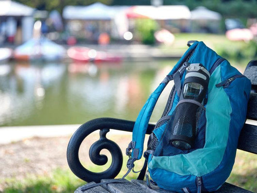 Leifheit 03254 borraccia Uso quotidiano, Fitness, Sport 600 ml Vetro, Polipropilene (PP), Silicone Nero, Trasparente